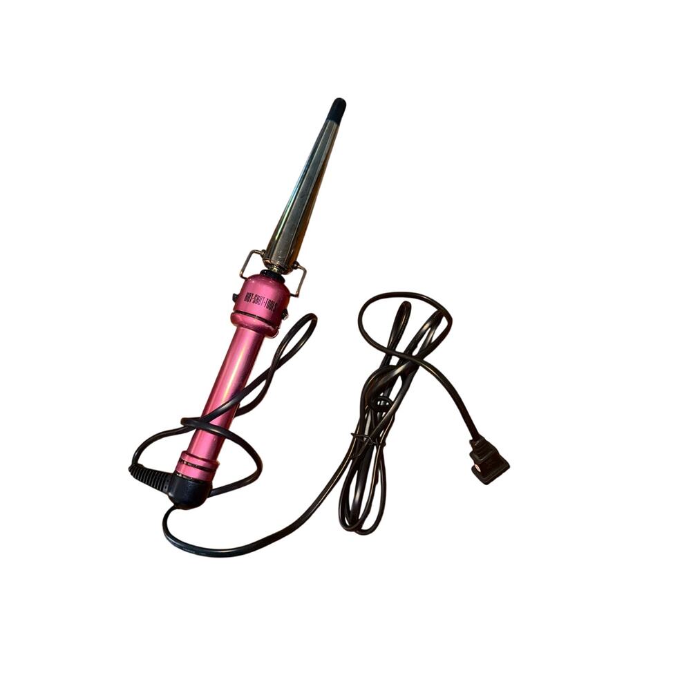 Hot Tools Titanium Tapered Curling Iron, Pink Curling Wand